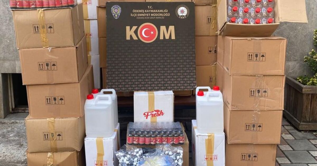 İzmir’de 669 litre etil alkol ele geçirildi